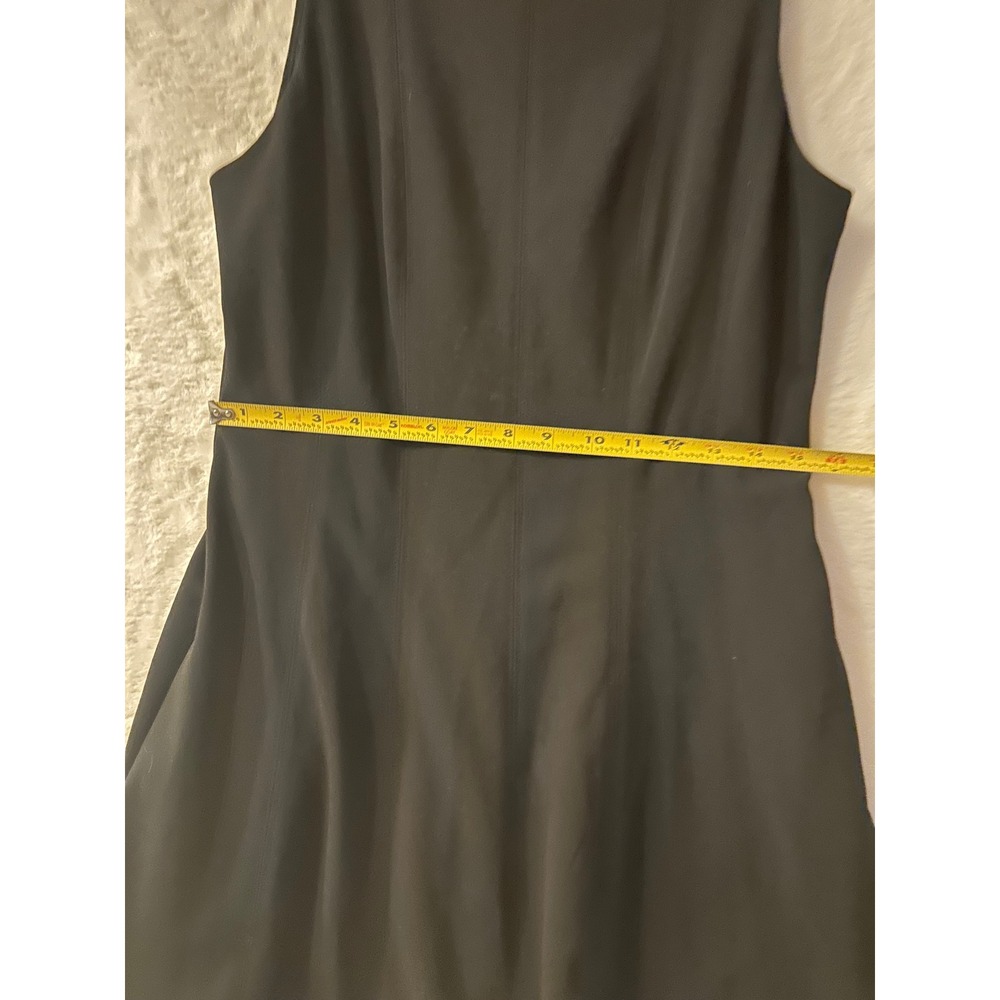 Donna Morgan Womens Sleeveless Fit and Flare Black Cocktail Dress Round Neck - Picture 5 of 6